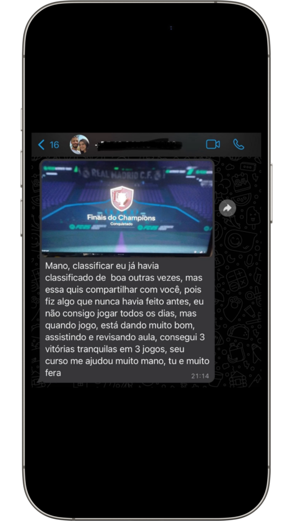 Depoimento de aluno - Finais Champions